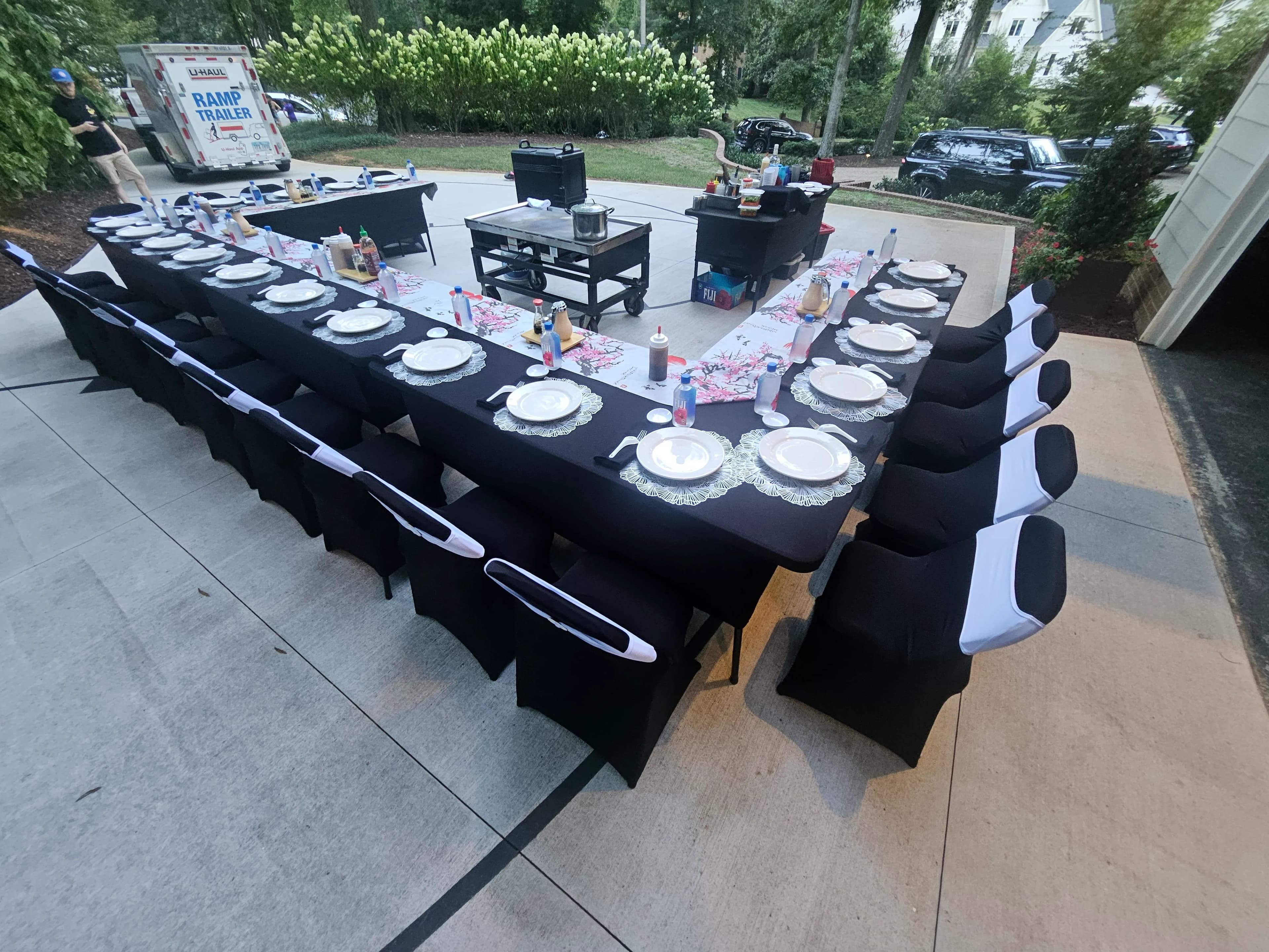 Covered event setup