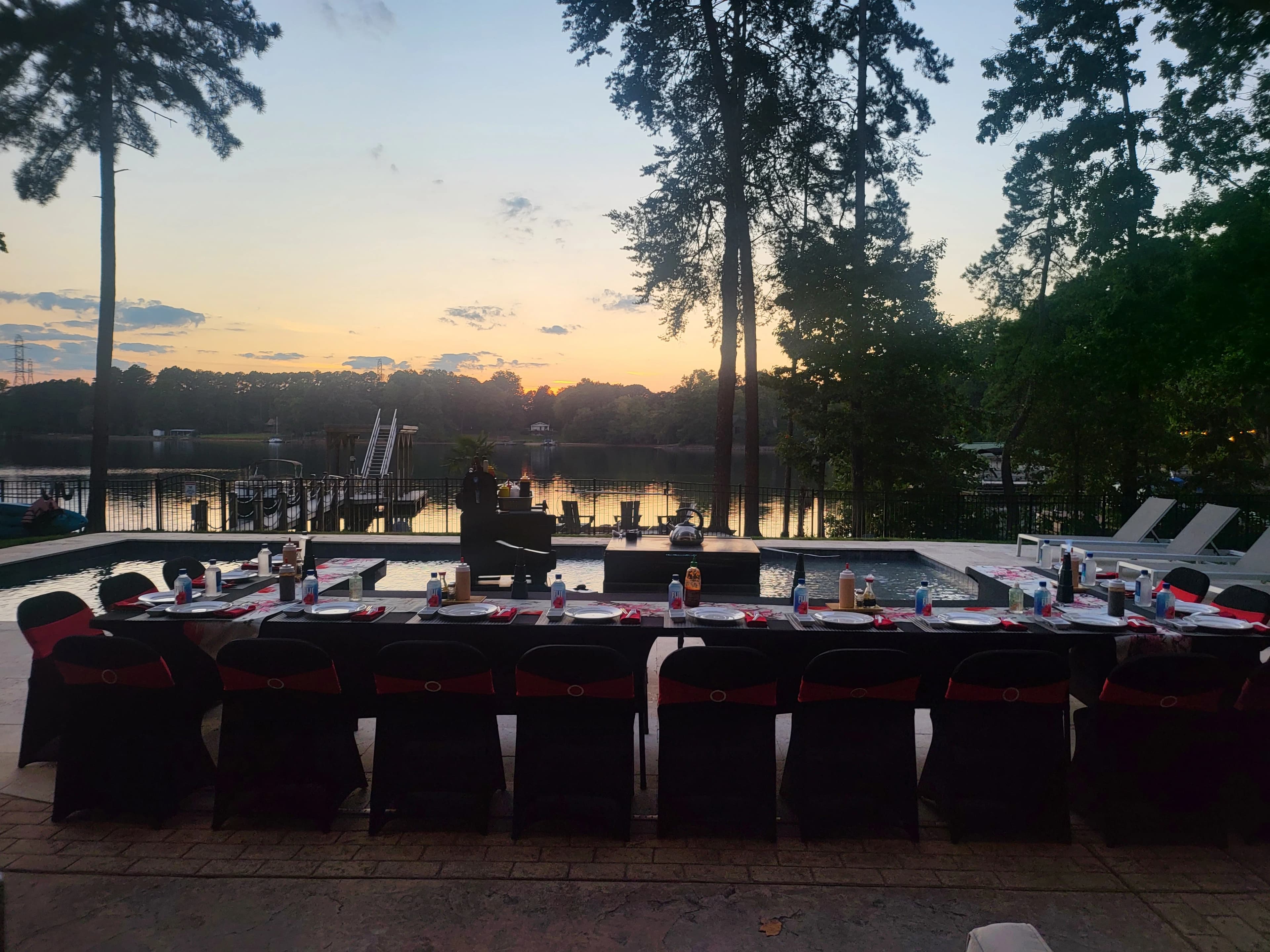 Sunset table setup