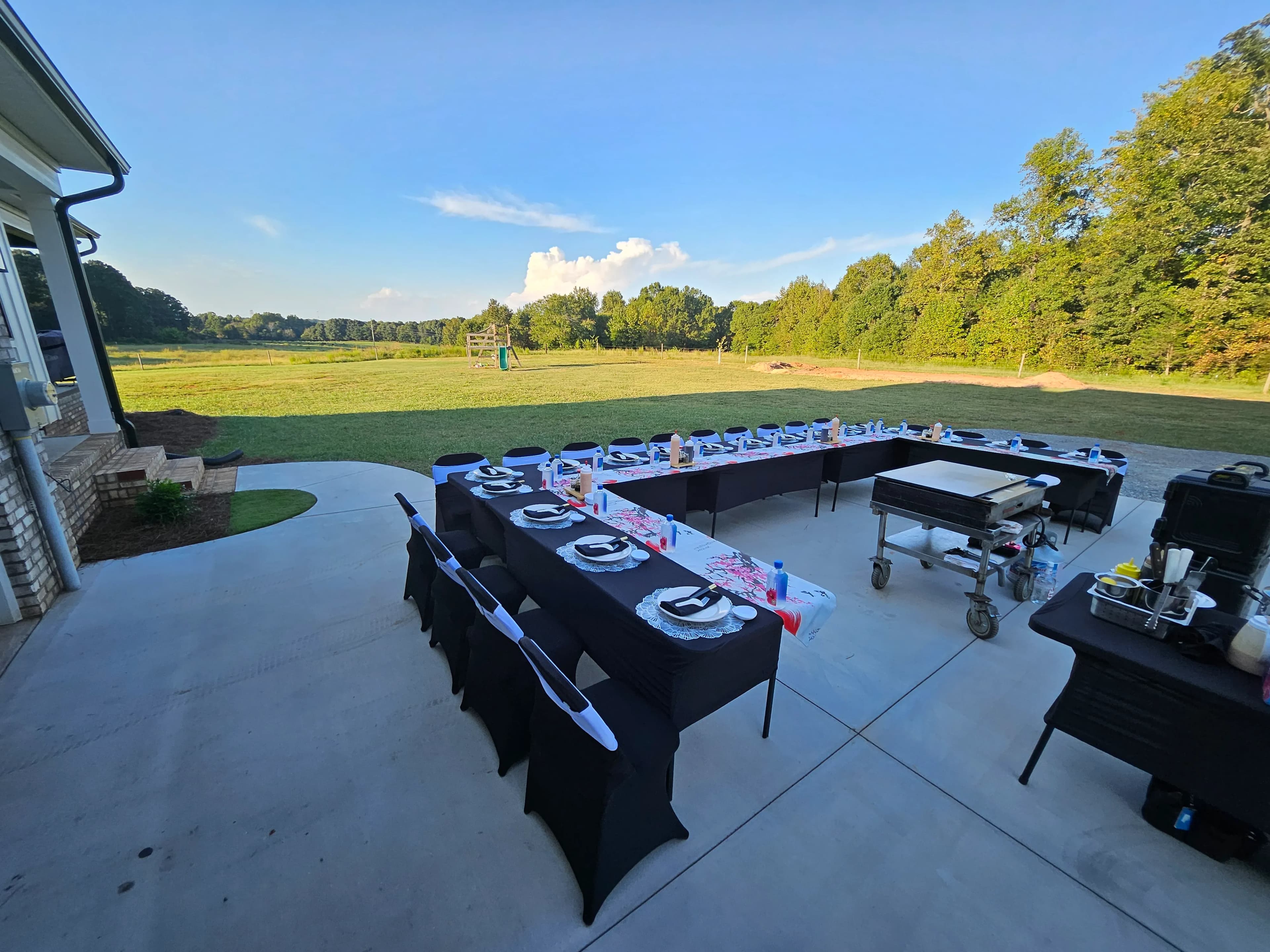 Wide backyard setup