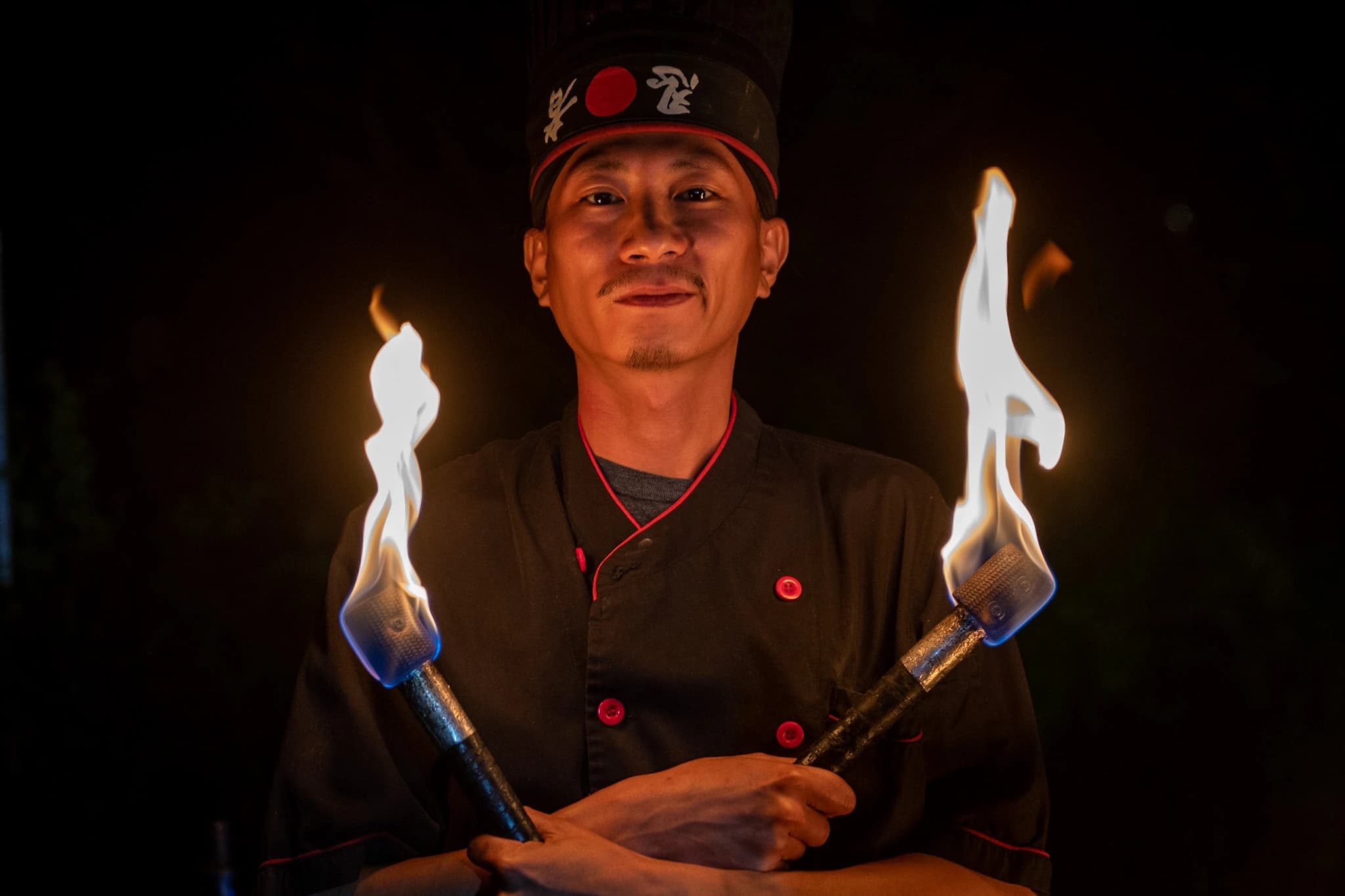 Chef fire portrait